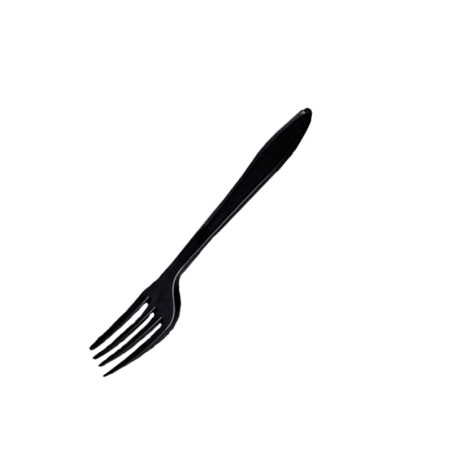 Forchettine nere biodegradabili monouso | Posate bio | Rausa srl
