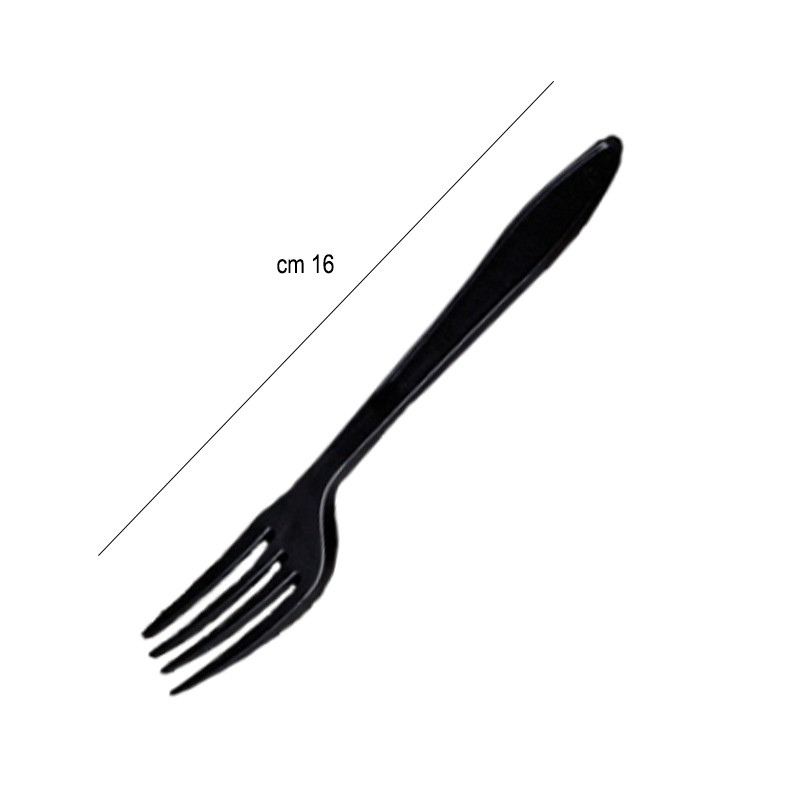 Forchette nere biodegradabili monouso Usobio  in Posate monouso