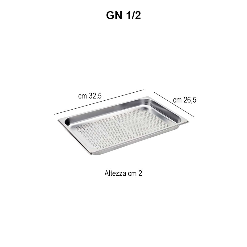 Contenitori gastronorm acciaio inox forati Piazza Effepi  in Contenitori per alimenti