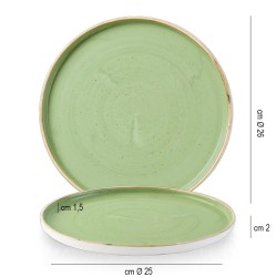 Piatto stonecast walled sage green Churchill Porcellana  in Porcellane