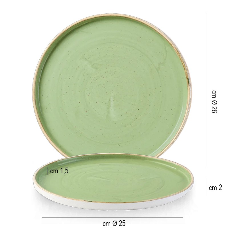 Piatto stonecast walled sage green Churchill Porcellana  in Porcellane