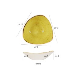 Coppetta lotus stonecast mustard Churchill Porcellana  in Porcellane