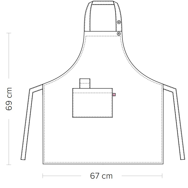 Grembiule sala pistacchio Latina Giblors  in Grembiuli da sala