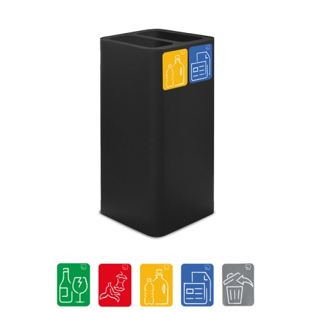 Pattumiera due scomparti Pure | Bidoni indifferenziata | Rausa srl