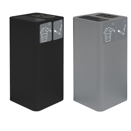 Pattumiera con posacenere Pure | Bidoni indifferenziata | Rausa srl