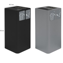 Pattumiera con posacenere Pure   in Igiene