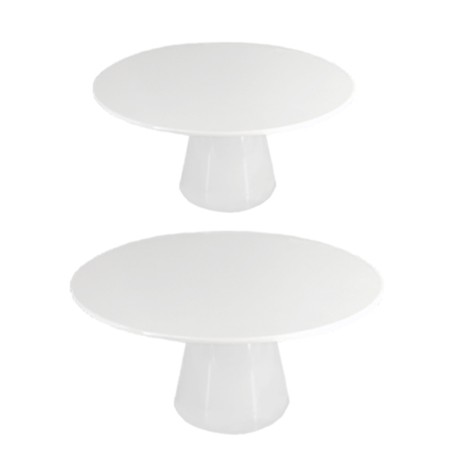 Alzata in melamina bianca tonda | Alzate per buffet | Rausa srl