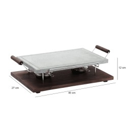 Pietra ollare rettangolare con fornelletti Pepper Style by Bisetti  in Mantenimento calore