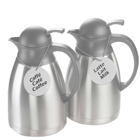 Targhetta caffè e latte in acciaio | Accessori per cucina | Rausa srl