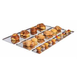 Vassoio acciaio per dolci pasticceria cm 60x20 Abert  in Buffet