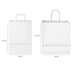 Shopper bianche carta   in Monouso