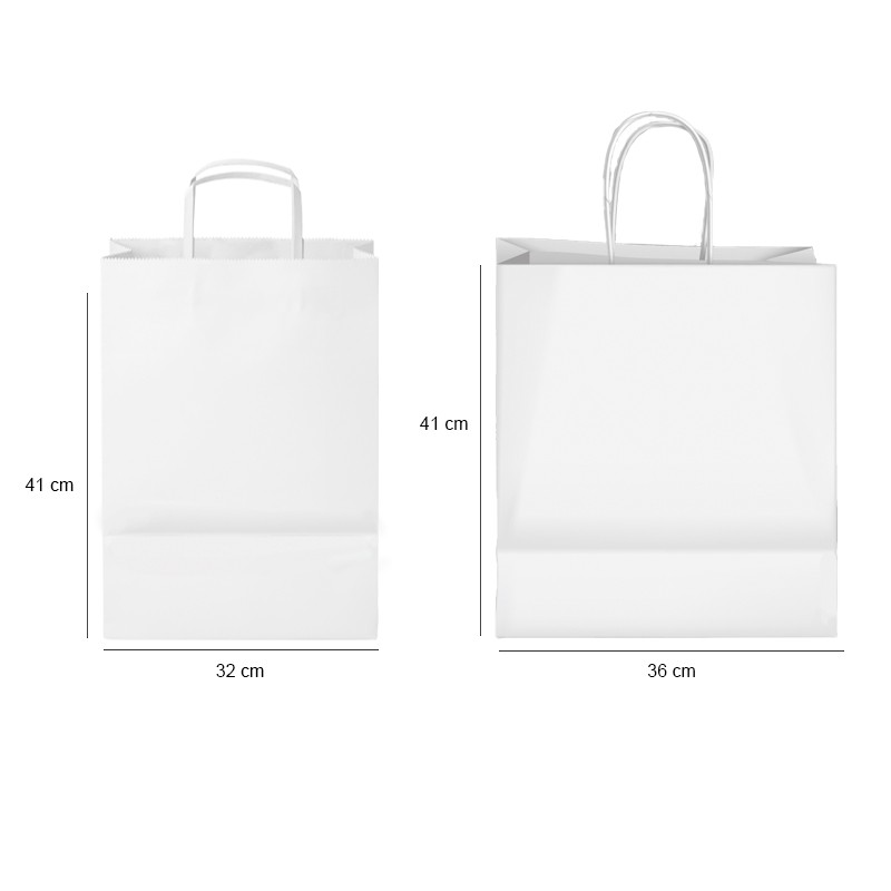 Shopper bianche carta   in Monouso