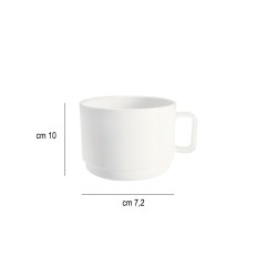 Tazza in policarbonato con manico   in Bicchieri plastica rigida riutilizzabili