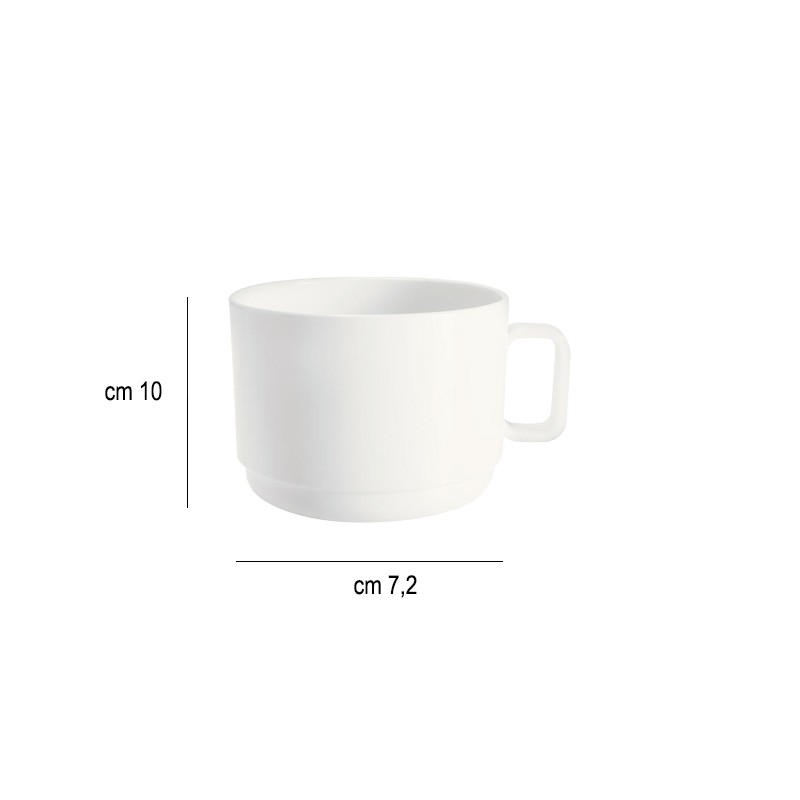 Tazza in policarbonato con manico   in Bicchieri plastica rigida riutilizzabili