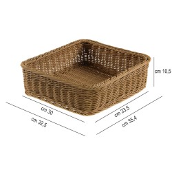 Cestino intrecciato marrone cm 35,4x 32,5 Leone decorazioni  in Buffet