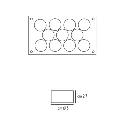 Stampo in silicone 11 cilindri Silikomart  in Stampi in silicone per dolci