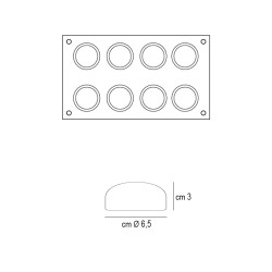 Stampo in silicone 8 stone Silikomart  in Stampi in silicone per dolci