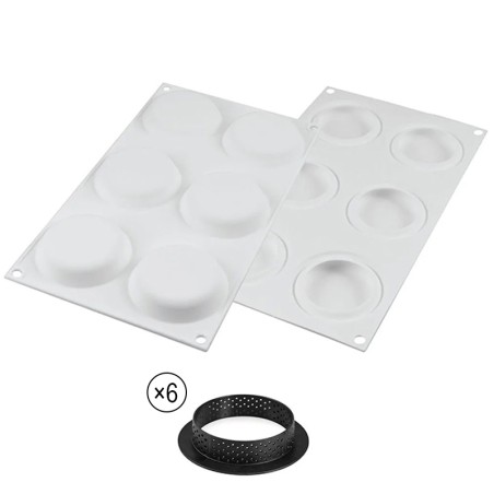 Kit tarte ring round | Stampi in silicone per dolci | Rausa srl