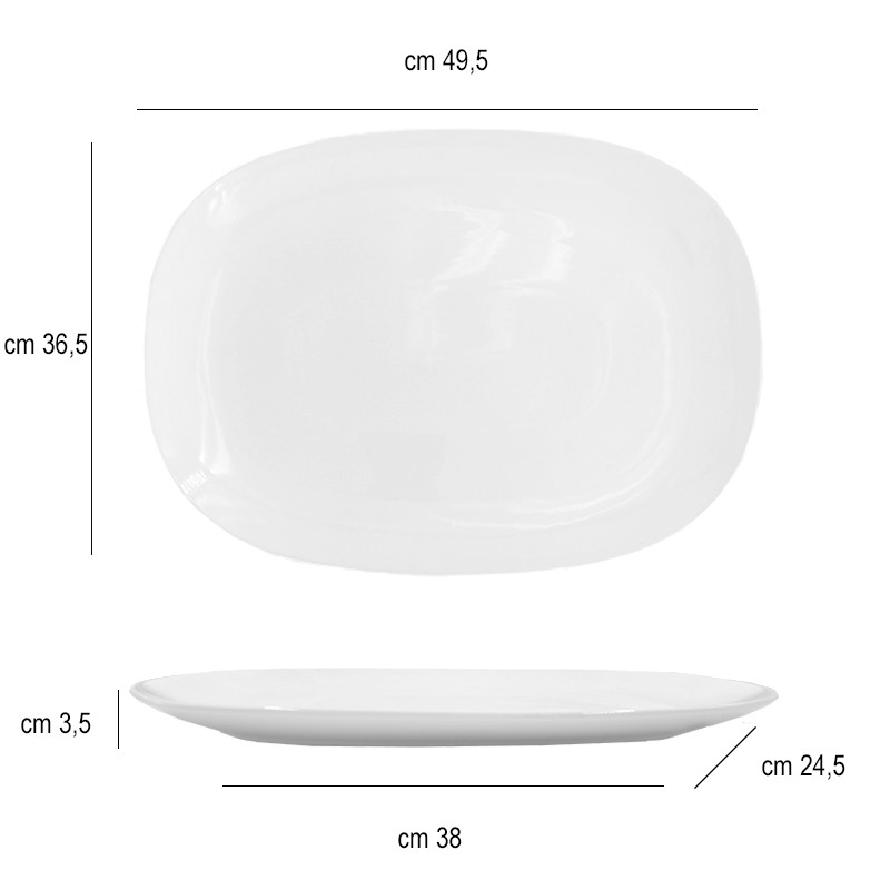 Vassoio buffet ovale porcellana   in Buffet