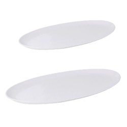 Vassoio per pesce in porcellana bianco | Vassoi per  buffet | Rausa