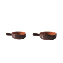 Padellino in terracotta con manico | Rausa srl