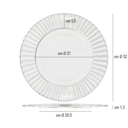 Sottopiatto in vetro diva   in Porcellane