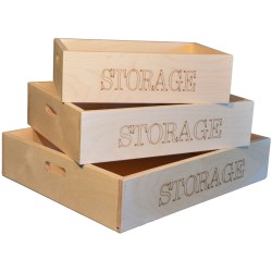 Cassetta legno multiuso bassa | Contenitori per buffet | Rausa srl