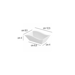 Ciotola rettangolare in porcellana   in Porcellane