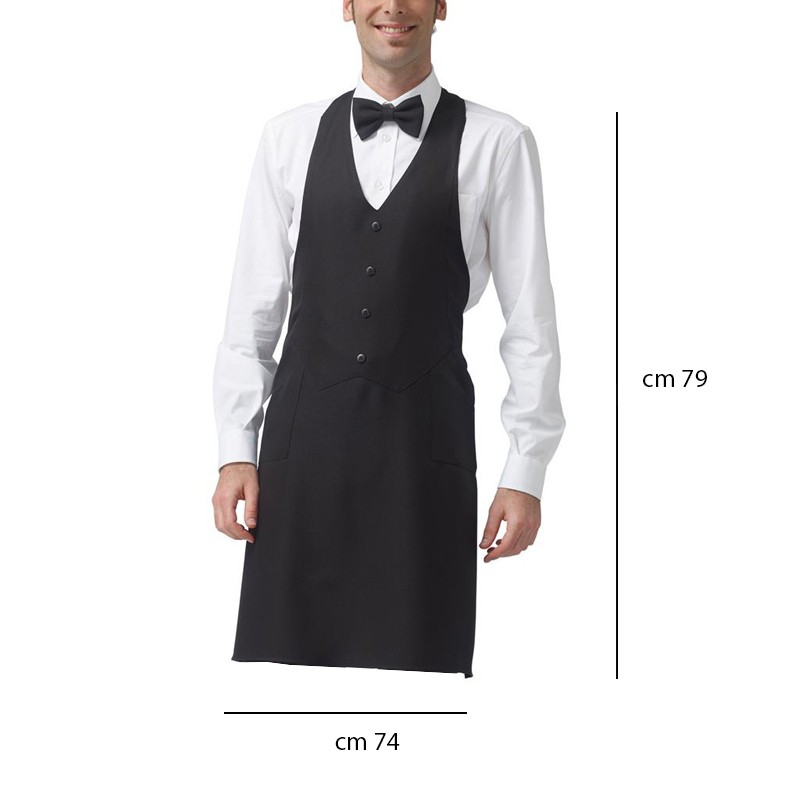 Grembiule sala Trieste nero Siggi Group  in Grembiuli da sala