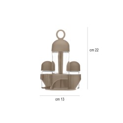 Oliera set 4 pezzi Jolly Abert  in Macina sale e pepe e oliere