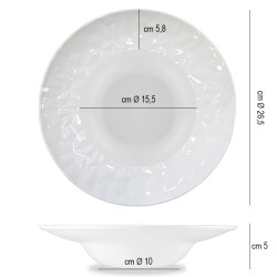 Piatto pasta hesperis martellato avorio Ilsa  in Linee