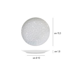 Piatto pane hesperis martellato avorio Ilsa  in Linee