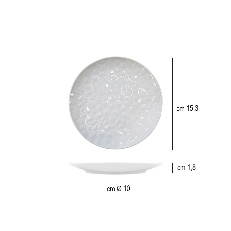 Piatto pane hesperis martellato avorio Ilsa  in Linee