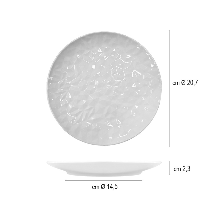 Piatto frutta hesperis martellato avorio Ilsa  in Linee