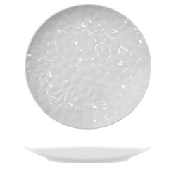 Piatto piano hesperis martellato avorio | Piatti da ristorante | Rausa