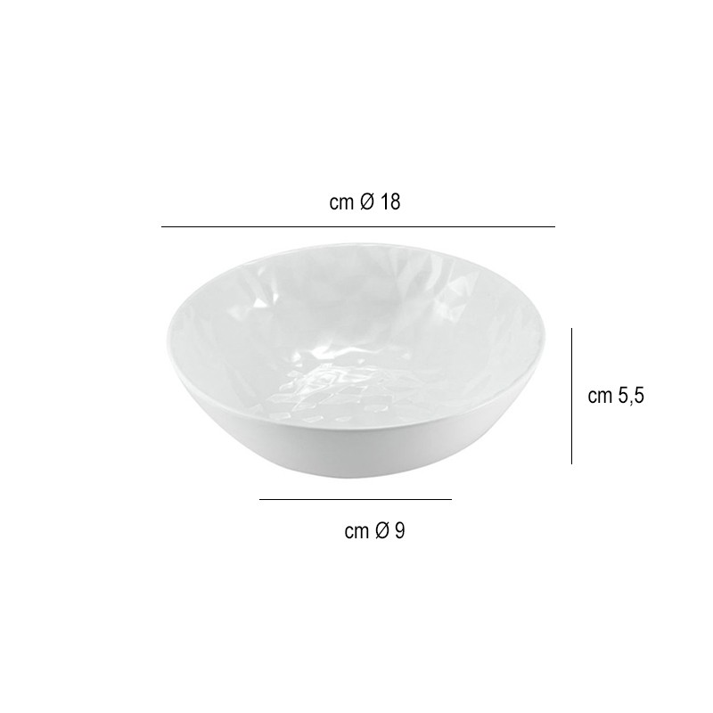 Coppa Hesperis martellata avorio Ilsa  in Porcellane