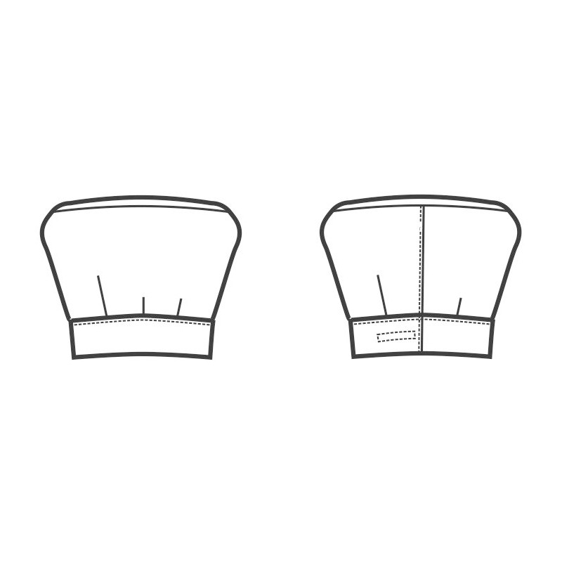 Cappello da chef bianco Isacco  in Abbigliamento