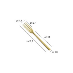 Forchetta dolce oro acciaio inox Canada Comas  in Linee