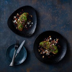 Piatto dessert churchill studio prints homespun chroma blue Churchill Porcellana  in Linee