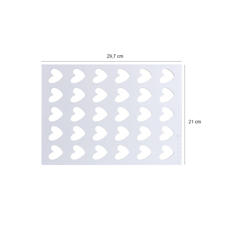 Stampo silicone chablon heart Silikomart  in Stampi in silicone per dolci