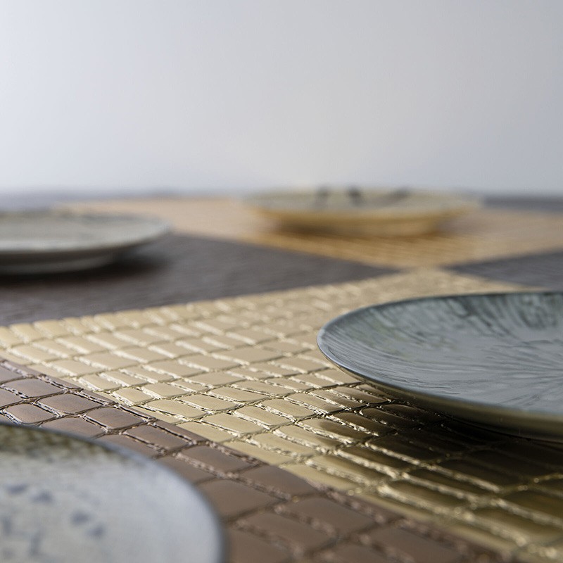 Tovaglietta Americana Crocodile Gold Arthur Krupp  in Tovagliette ristorazione