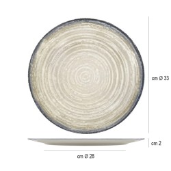 Piatto pizza saturnia tellus Saturnia Porcellane  in Linee