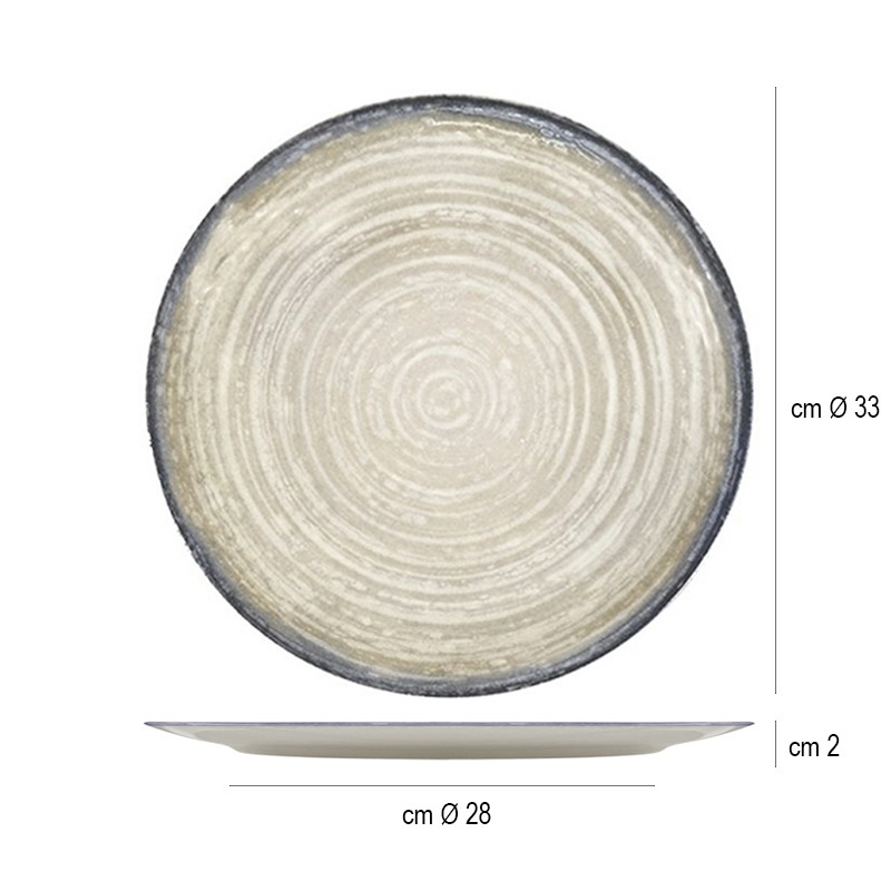 Piatto pizza saturnia tellus Saturnia Porcellane  in Linee