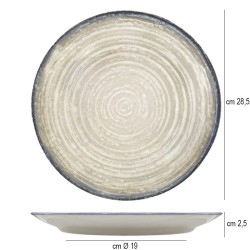 Piatto piano saturnia tellus Saturnia Porcellane  in Linee