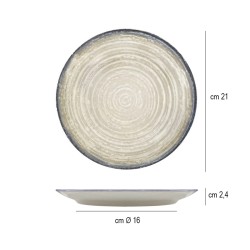 Piatto dessert saturnia tellus Saturnia Porcellane  in Linee