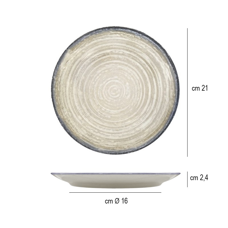 Piatto dessert saturnia tellus Saturnia Porcellane  in Linee