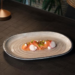 Piatto ovale saturnia tellus Saturnia Porcellane  in Linee