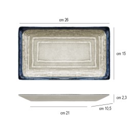 Vassoio rettangolare saturnia tellus Saturnia Porcellane  in Linee