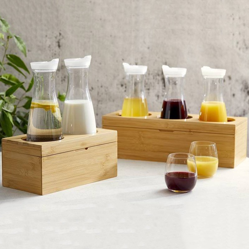 Set caraffe refrigerate con base in legno Leone decorazioni  in Buffet