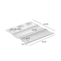 Vassoio con scomparti in melamina Leone decorazioni  in Porcellane